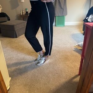 White House Black Market Pants with tuxedo stripe